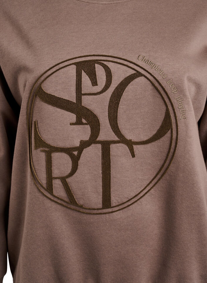 Sweatshirt with a motif, Walnut, Packshot image number 2