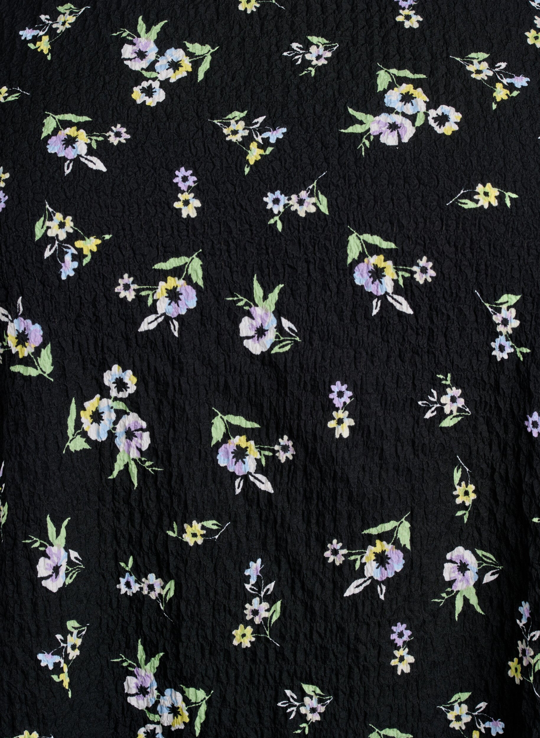 Zizzifashion FLASH - Short-sleeved blouse with texture, Black, Packshot image number 2