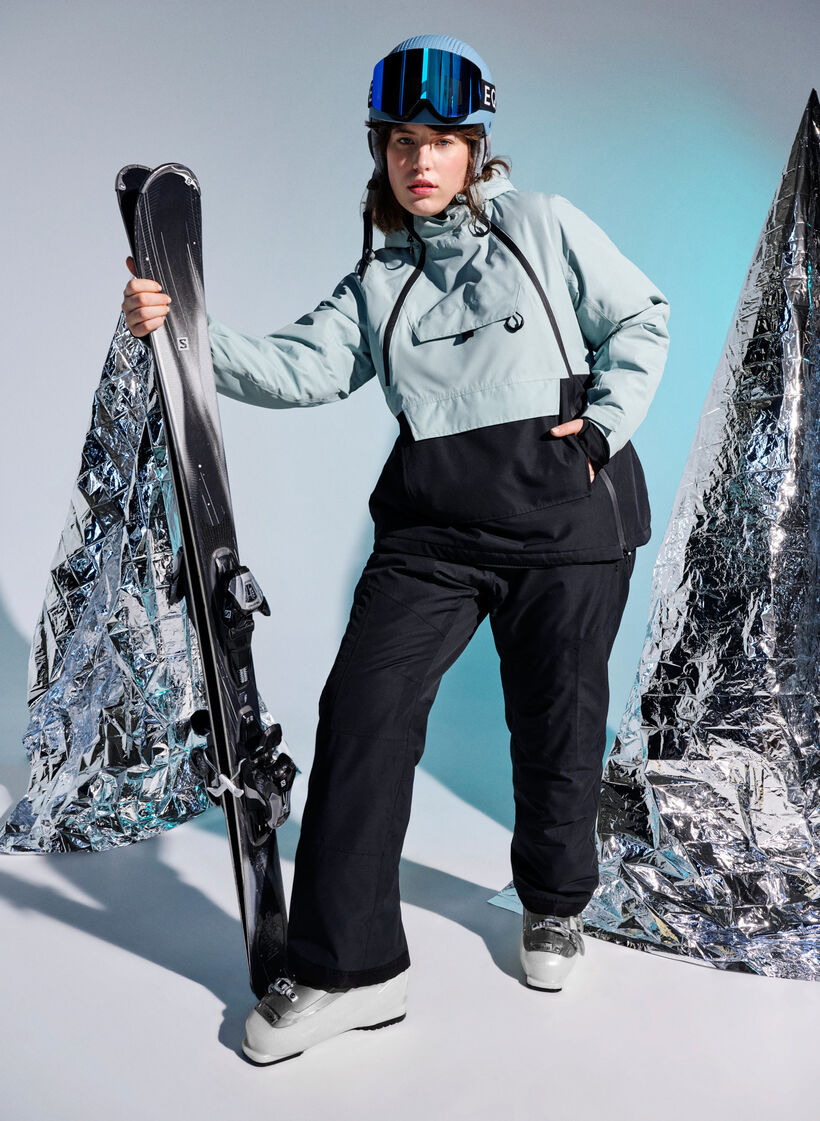 Ski trousers with adjustable waist, Black, Image