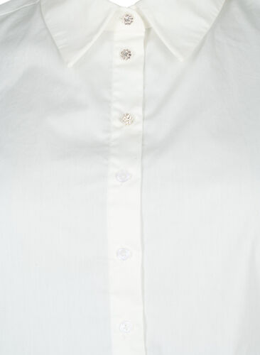 Loose shirt collar with decorative buttons, Bright White, Packshot image number 2