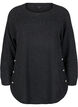 Long knitted blouse with ball buttons, Dark Grey, Packshot image number 0