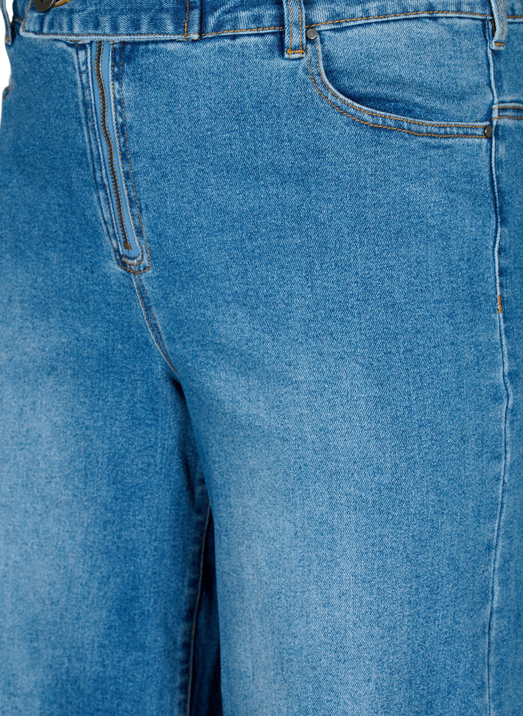 Zizzifashion Cropped jeans with flare, Blue, Packshot image number 2