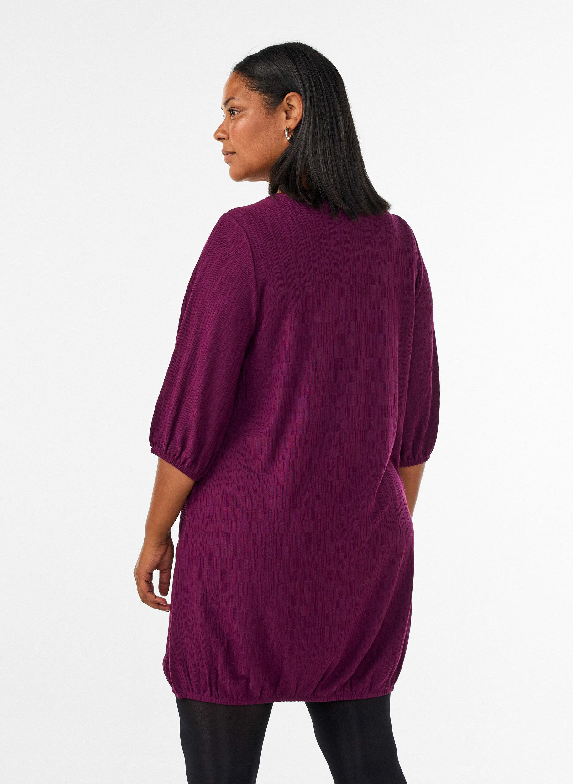 ZizzifashionDress with a balloon shape and structure, Red, Model image number 2