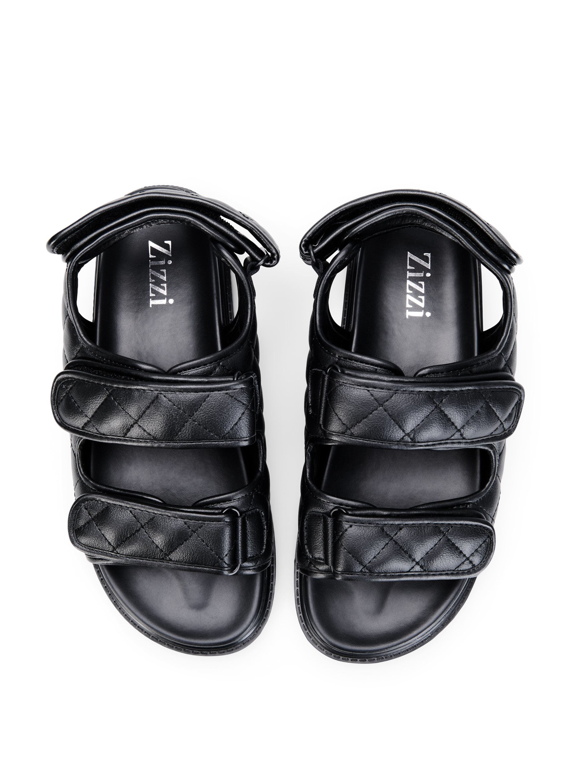 Zizzifashion Wide fit - Leather sandal, Black, Packshot image number 2