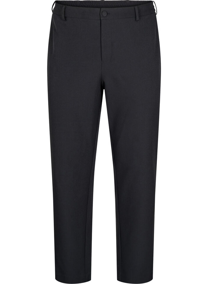Trousers with pockets and straight leg, Black, Packshot image number 0