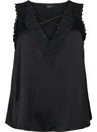 Top with lace and cross detail