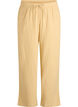 High-waisted cotton muslin trousers with loose legs, Yellow, Packshot image number 0