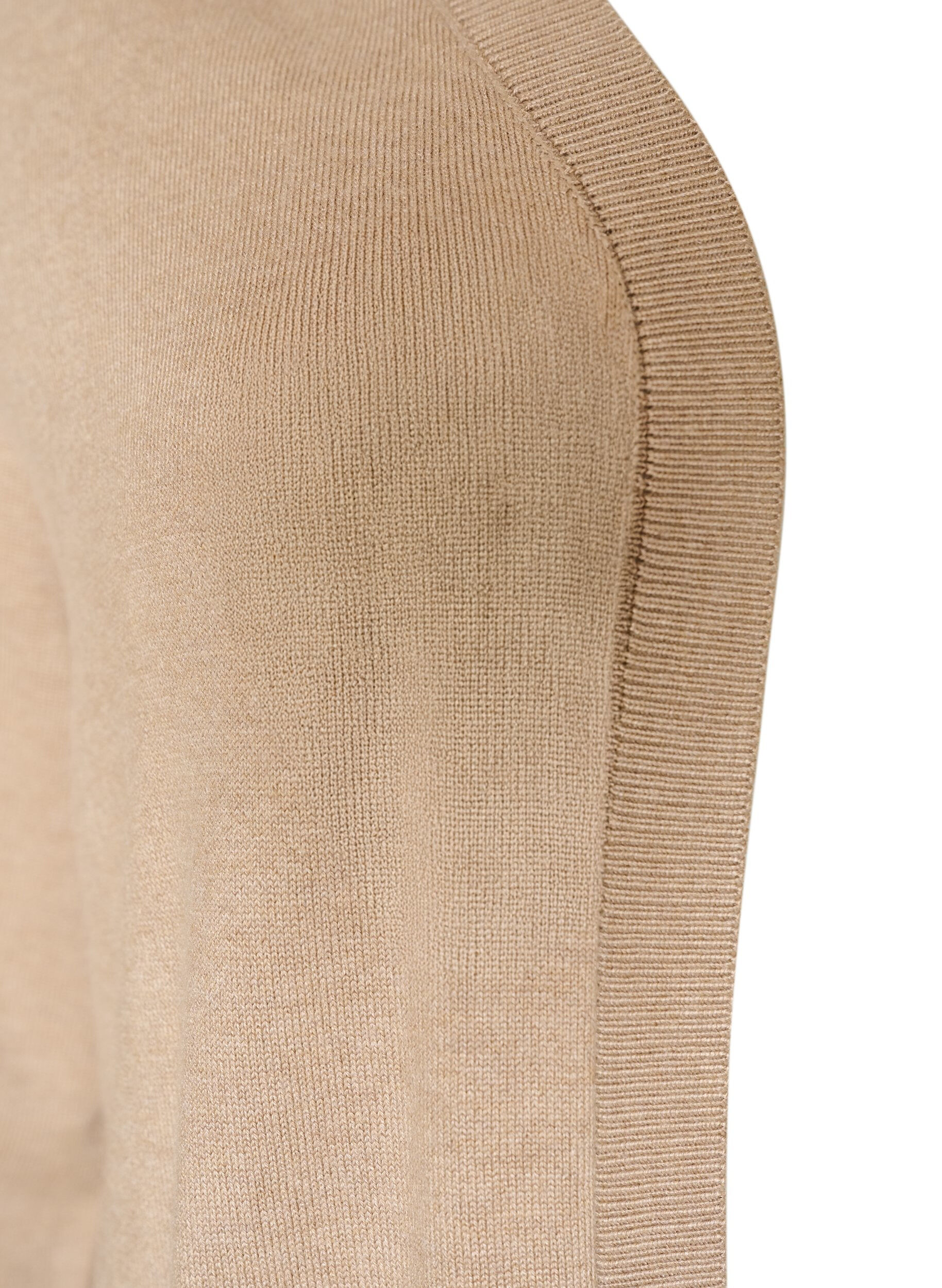 ZizzifashionLong knitted cardigan in a viscose blend, Beige, Packshot image number 2