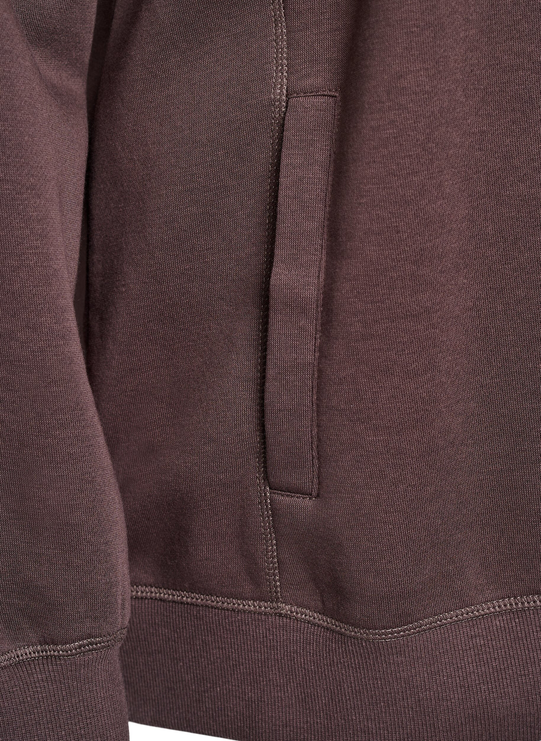 ZizzifashionSweatshirt with high collar and pockets, Brown, Packshot image number 3