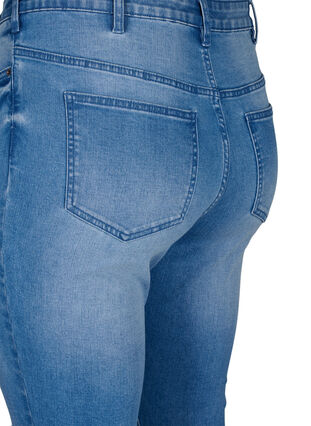 Amy jeans with super slim fit and ripped details, Blue denim, Packshot image number 4