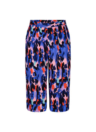 Loose culotte trousers in viscose, Colorful Animal, Packshot image number 0