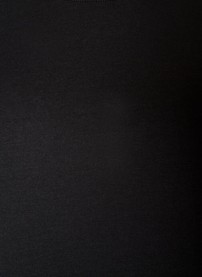 Loose sweatshirt dress with pockets, Black, Packshot image number 2