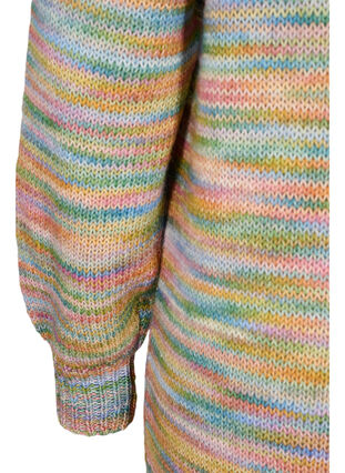 Long patterned knit cardigan in cotton blend, Multi Color, Packshot image number 3