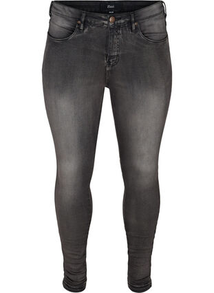 Super slim Amy jeans with high waist, Dark Grey Denim, Packshot image number 0