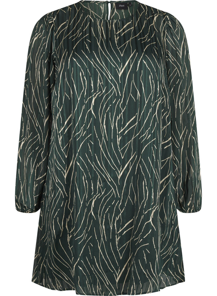 Short printed dress with a round neck, Scarab Safari AOP, Packshot image number 0