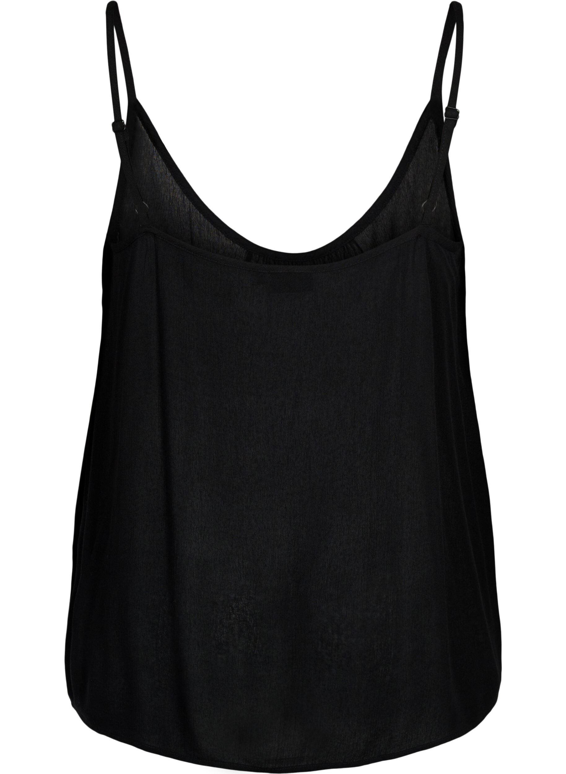 ZizzifashionStrap top in viscose, Black, Packshot image number 1