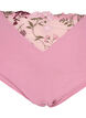 Tai briefs in microfiber with embroidered flowers, Rose, Packshot image number 2