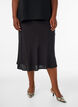 Viscose skirt with an elasticated waist, Black, Model image number 0
