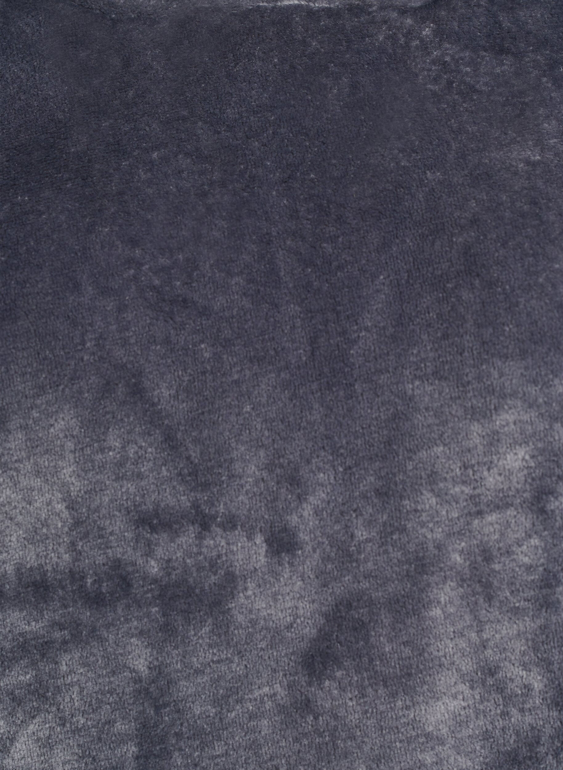 ZizzifashionVelour hoodie with kangaroo pocket, Grey, Packshot image number 2
