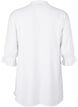 Long viscose shirt with lace detail, Bright White, Packshot image number 1