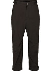 Softshell trousers with adjustable velcro