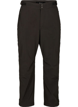 Softshell trousers with adjustable velcro, Black, Packshot image number 0