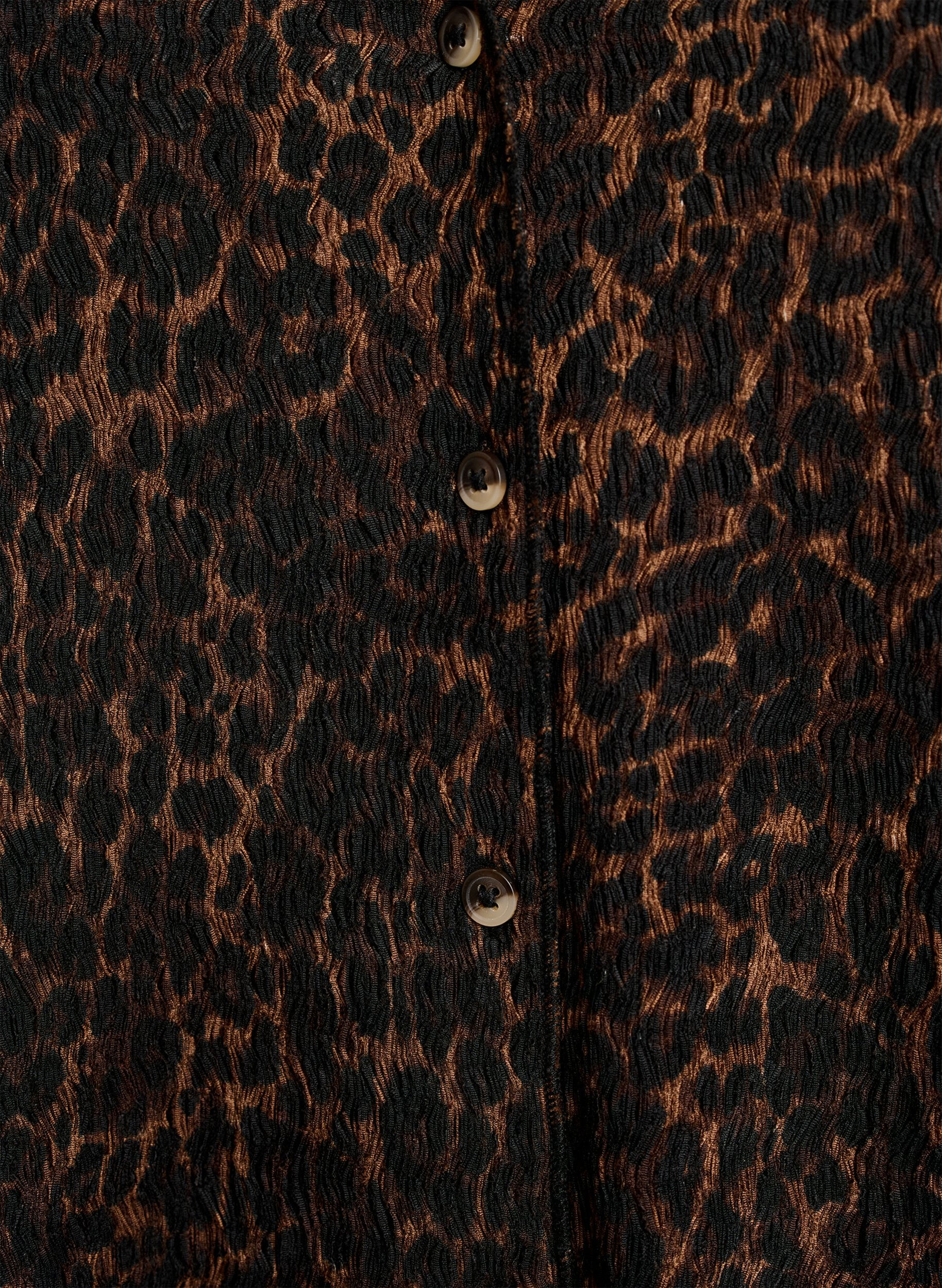ZizzifashionSleeveless top with a wavy texture and button fastening, Brown, Packshot image number 2