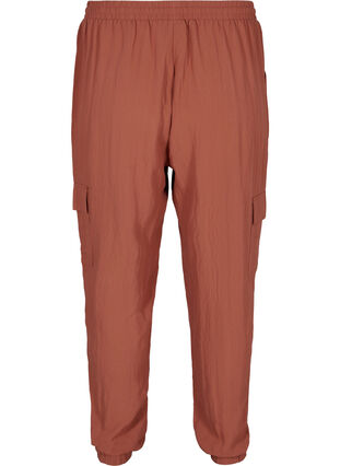 Loose viscose trousers with large pockets, Copper Brown, Packshot image number 1