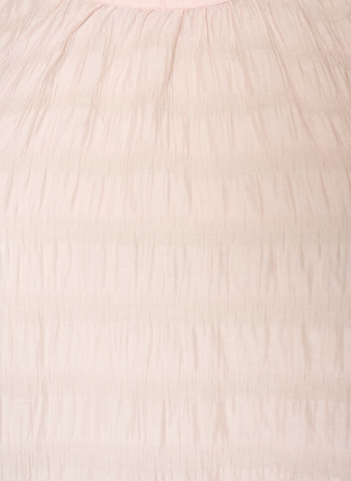 Sleeveless blouse with texture and ruffles, Rose, Packshot image number 2