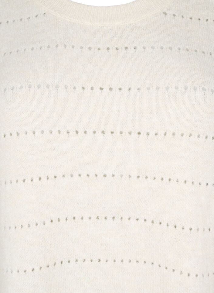 Knit dress with slits and lace pattern, Birch Mel., Packshot image number 2