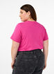 Basic cotton T-shirt with round neck, Rose, Model image number 2