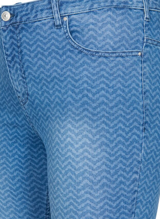 Printed, high-waist Amy jeans, Ethnic Pri, Packshot image number 2