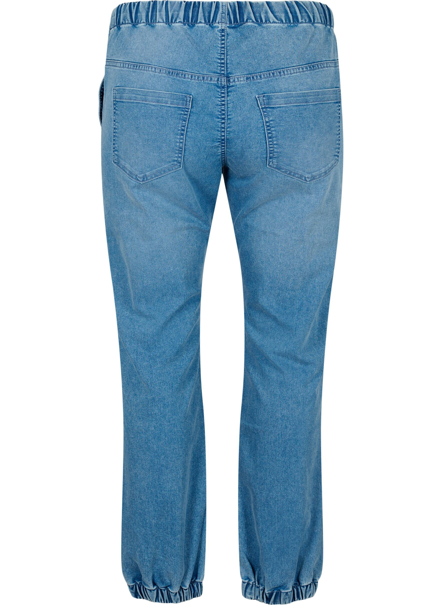 Zizzifashion Denim joggers with pockets, Light Blue, Packshot image number 1