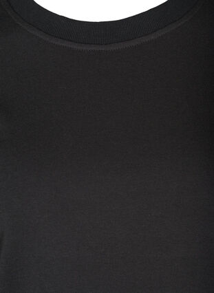 Sweatshirt with long sleeves and ribbed cuffs, Black, Packshot image number 2