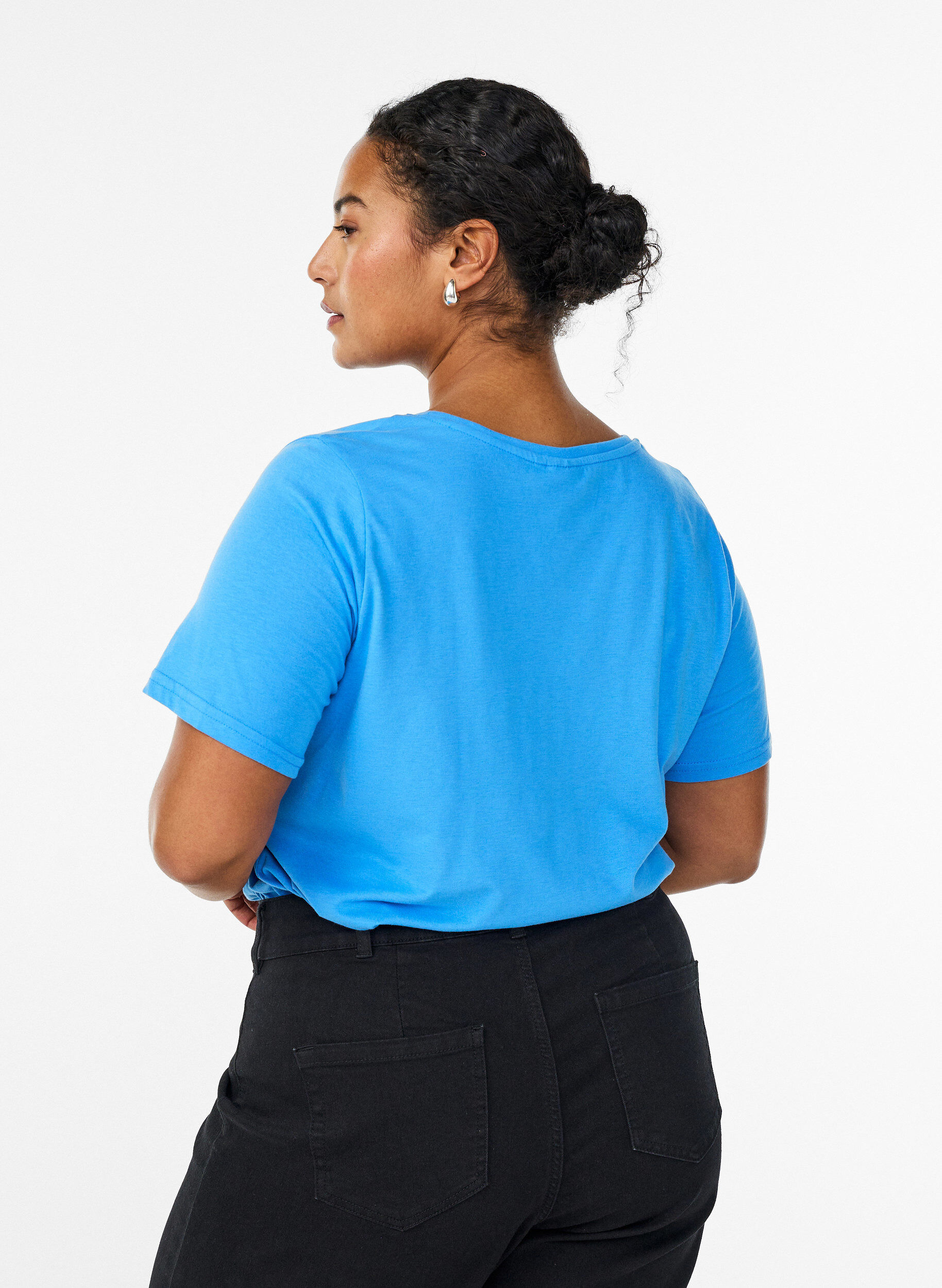 ZizzifashionT-shirt with motif, Blue, Model image number 2