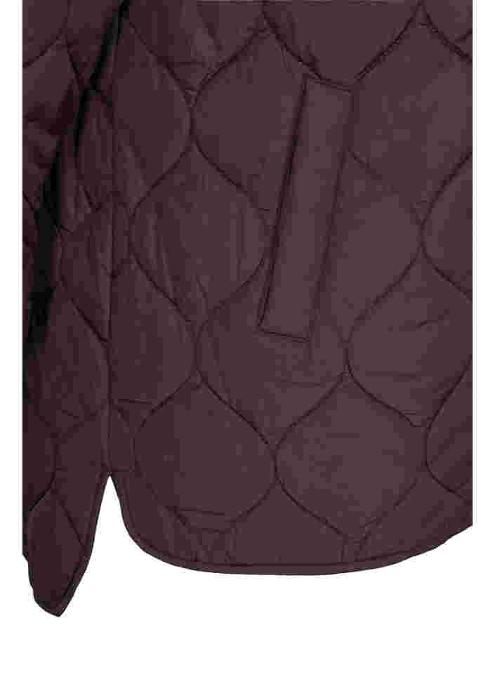 Quilted thermal jacket with zip, Black Coffee, Packshot image number 3