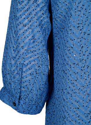 Dotted shirtdress with 3/4 sleeves and slit, Riverside Dot, Packshot image number 4