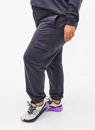 Sweatpants with cargo pockets, Ombre Blue, Model image number 0