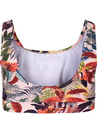 Bikini top with a round neckline, Palm Print, Packshot image number 1