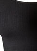 Seamless ribbed sports bra, Black, Packshot image number 2