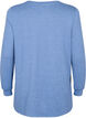 Melange blouse with buttons, Colony Blue Melange, Packshot image number 1