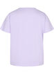 Cotton t-shirt with lace ribbon, Lavender, Packshot image number 1