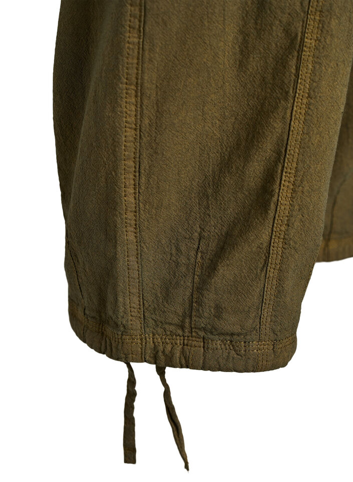 Cotton Capri trousers, Green, Packshot image number 3