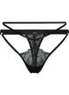 Thong with string details and lace, Black, Packshot image number 0
