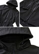 Hooded softshell jacket, Black solid, Packshot image number 4