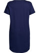 Short-sleeved nightgown in organic cotton, Blue, Packshot image number 1
