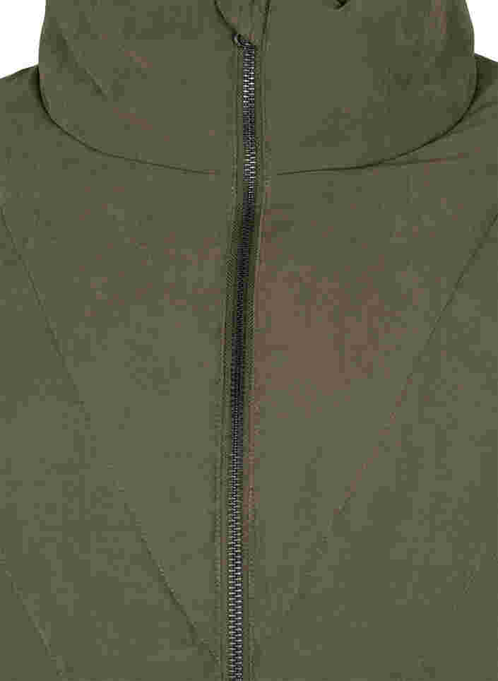 Short winter jacket with zip and high collar, Grape Leaf, Packshot image number 2