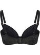 Bikini bra with structured mesh and removable inserts, Black, Packshot image number 1