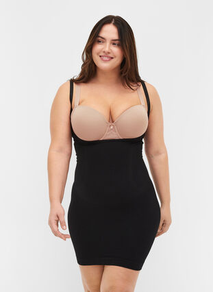 Torsette shapewear with thin straps, Black, Model image number 0