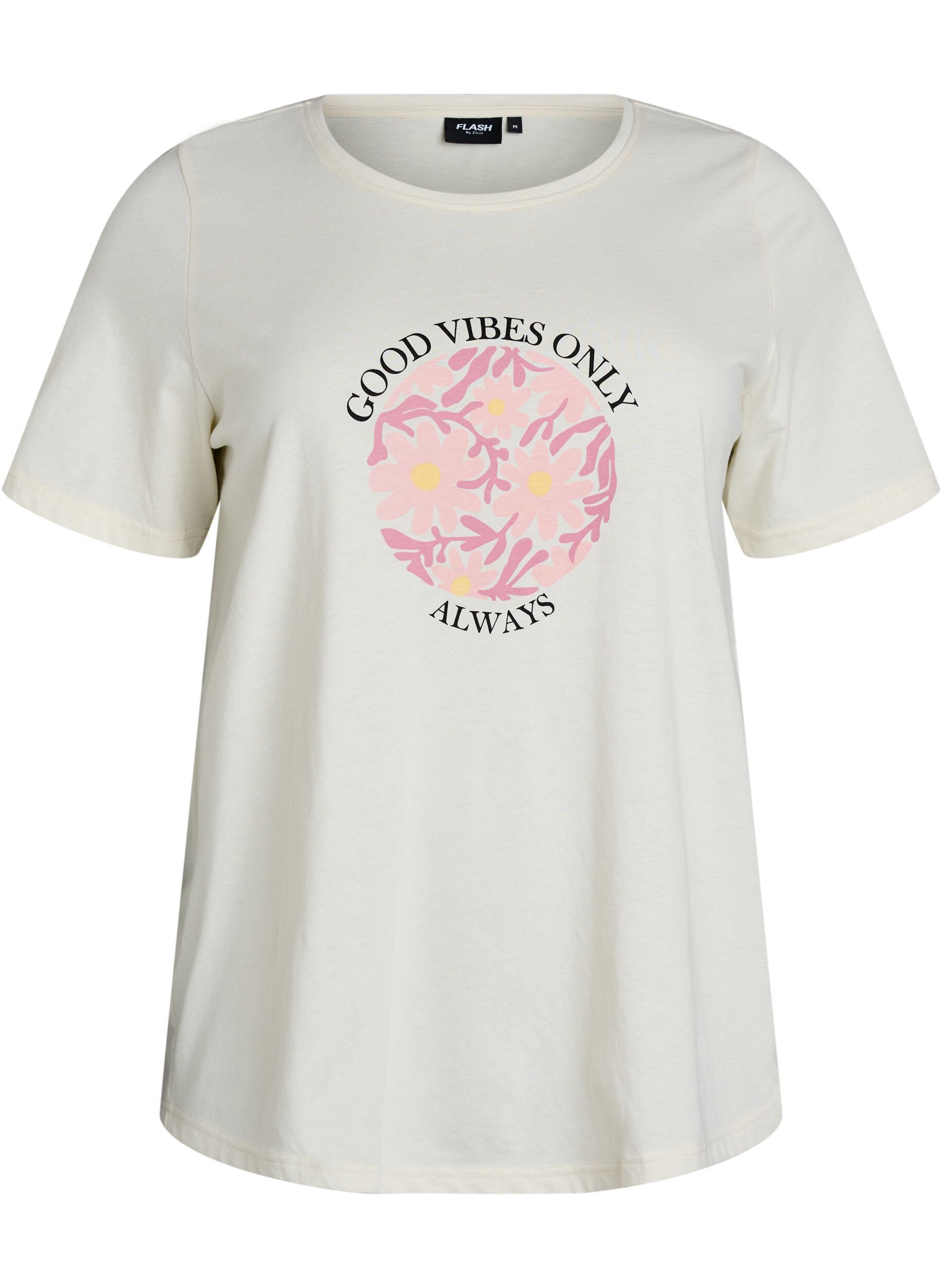 ZizzifashionT-shirt with motif, Vanilla, Packshot image number 0